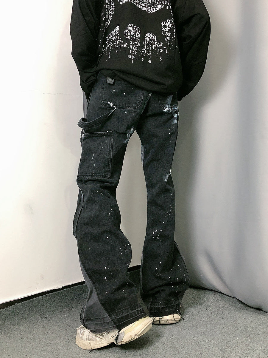 Whoa Gift Chain Jeans Pants Hiphop Wash oOld Splash