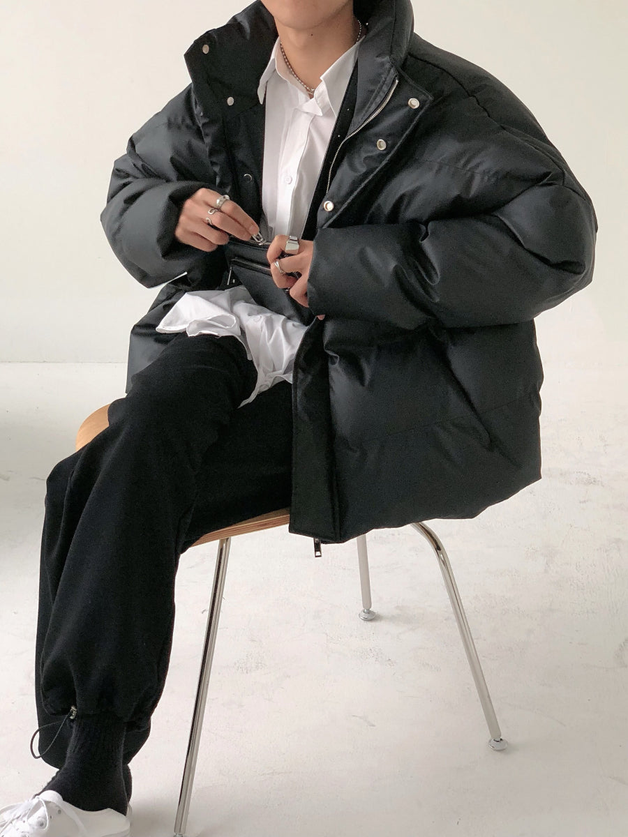 Stand Collar Cotton-Padded Coat