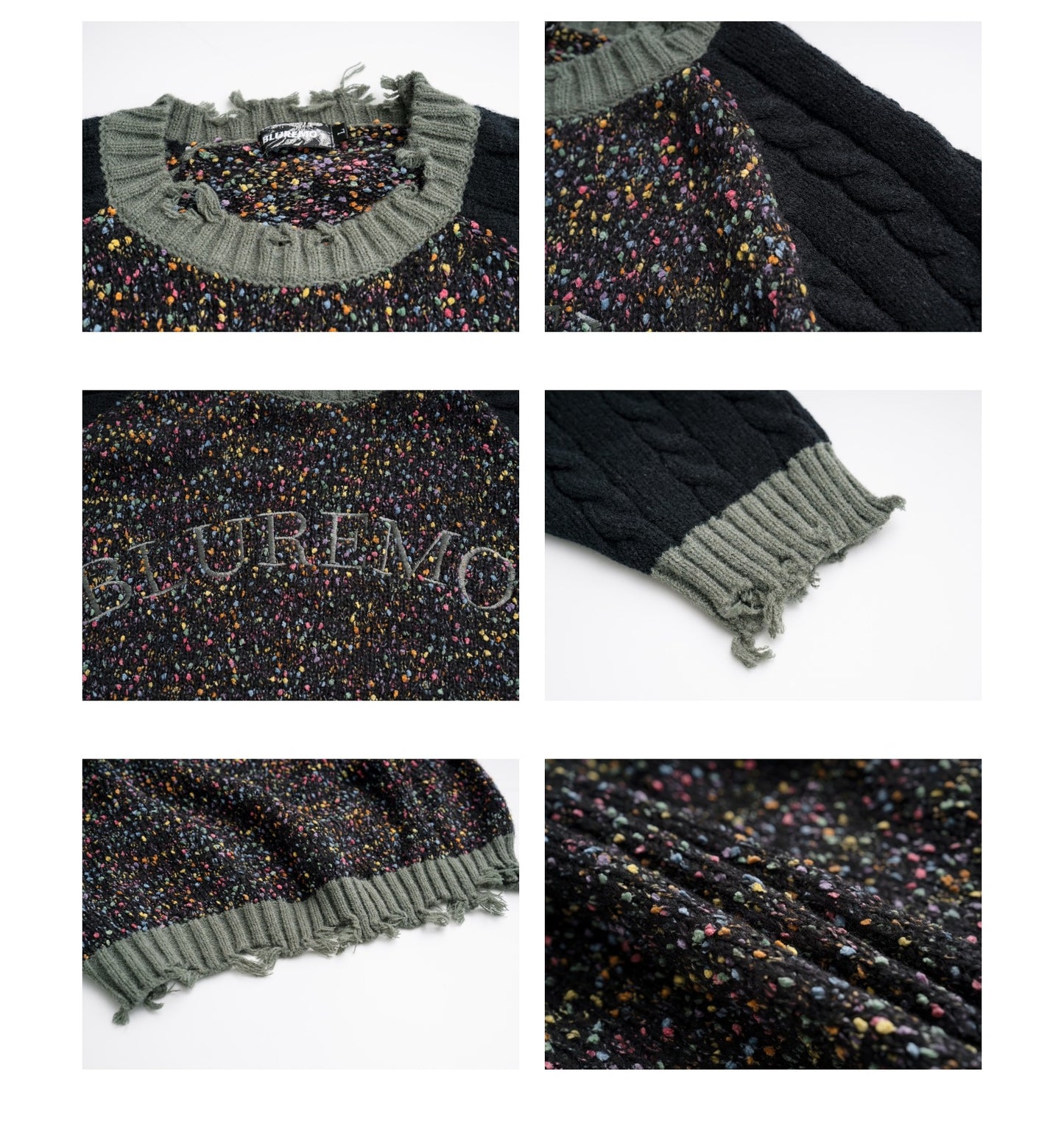 Patchwork Round Neck Dopamine Sweater (Unisex)