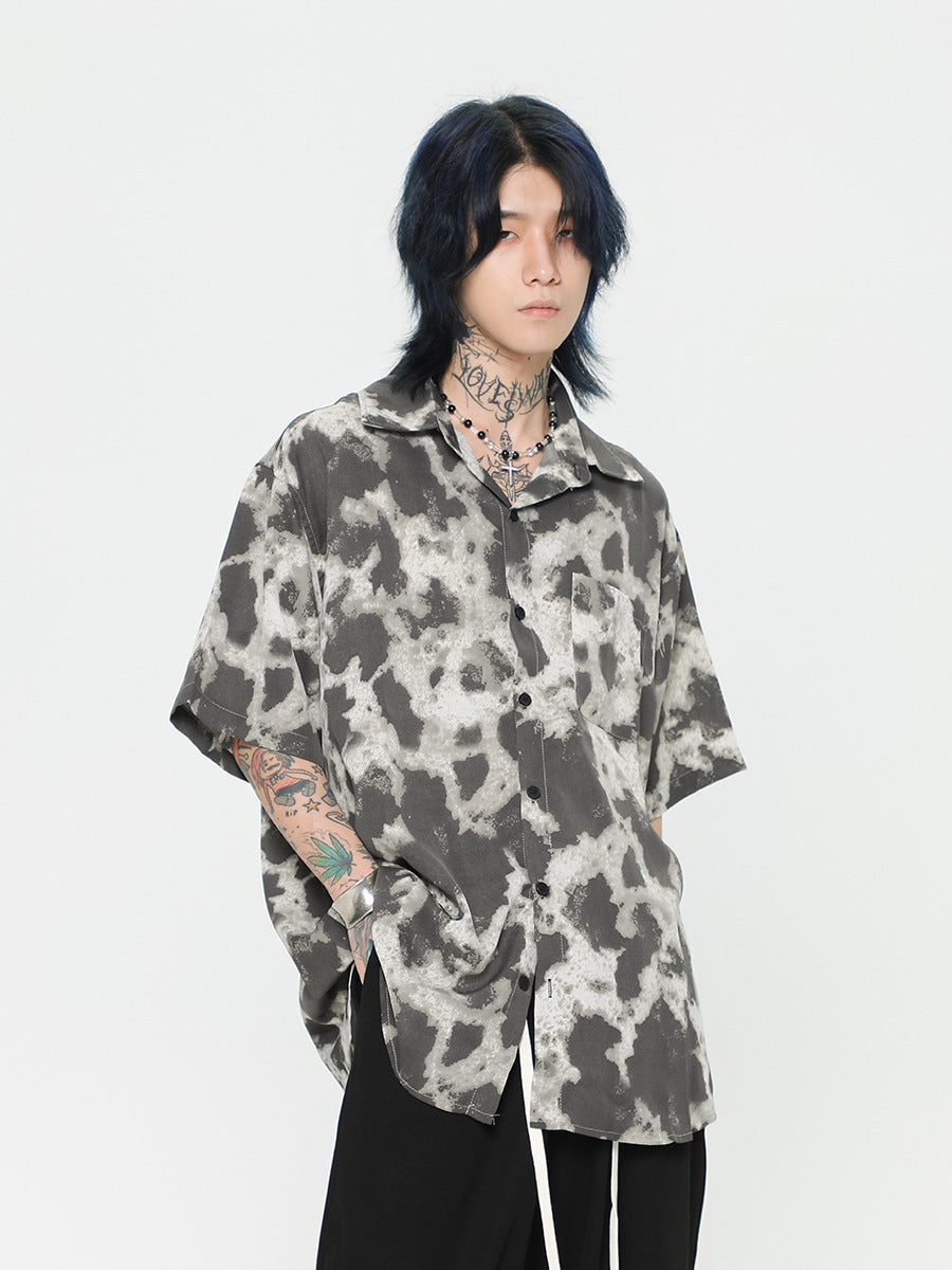 Summer Beach Short Sleeve Loose-fitting Retro Shirt