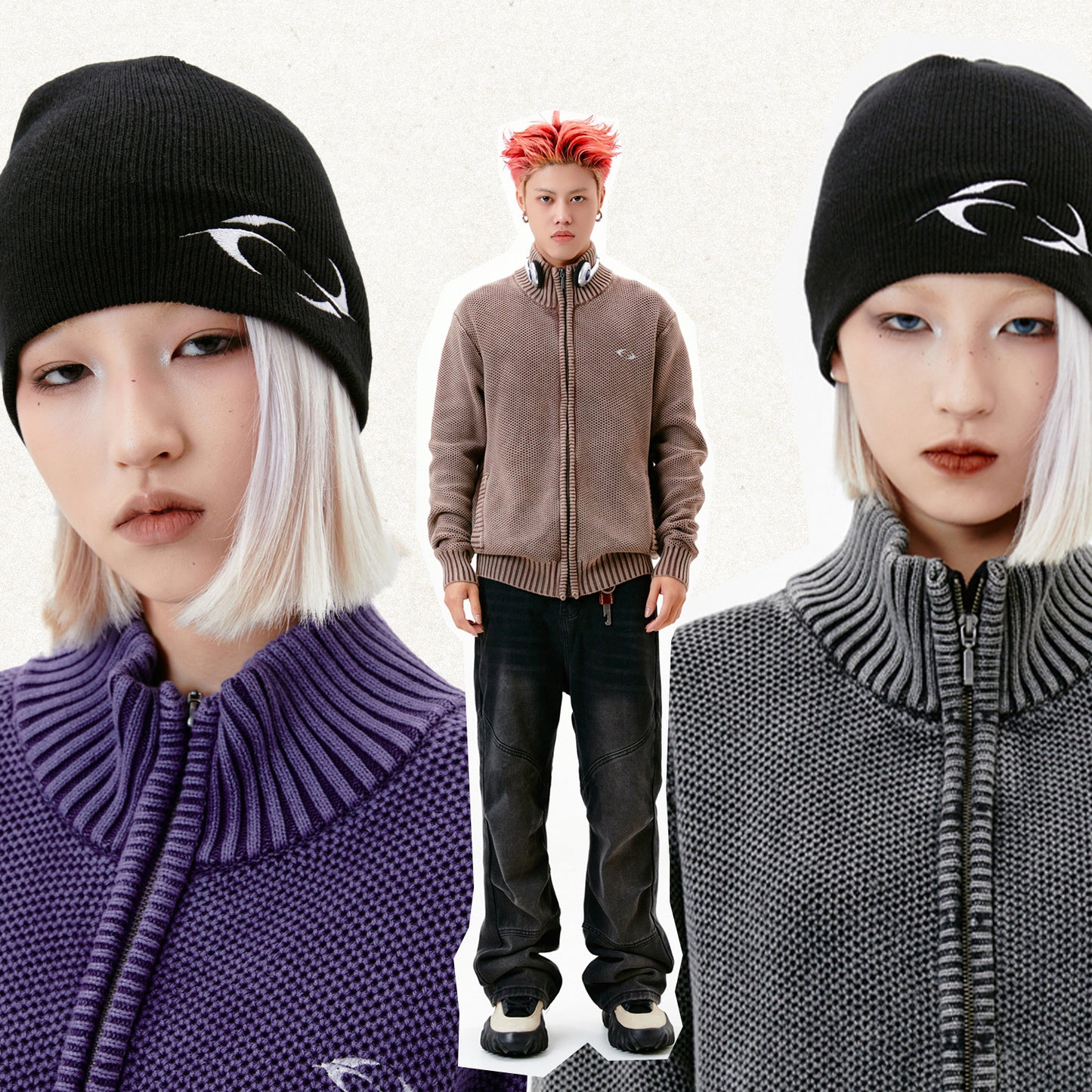 Wind Washed Old Zipper (Unisex)