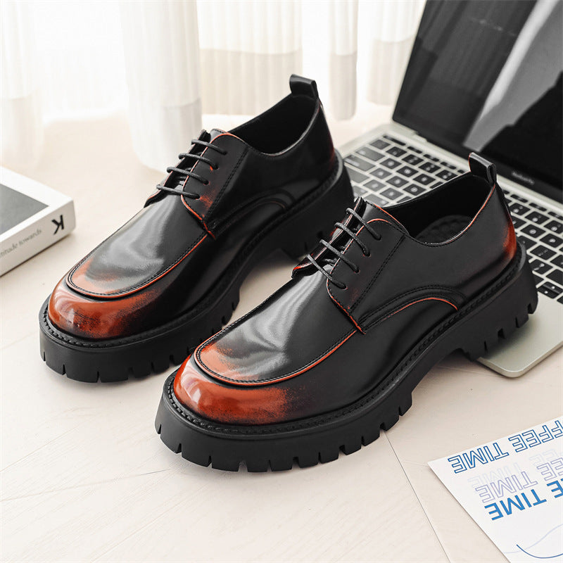 Thick-soled Casual Leather Shoes