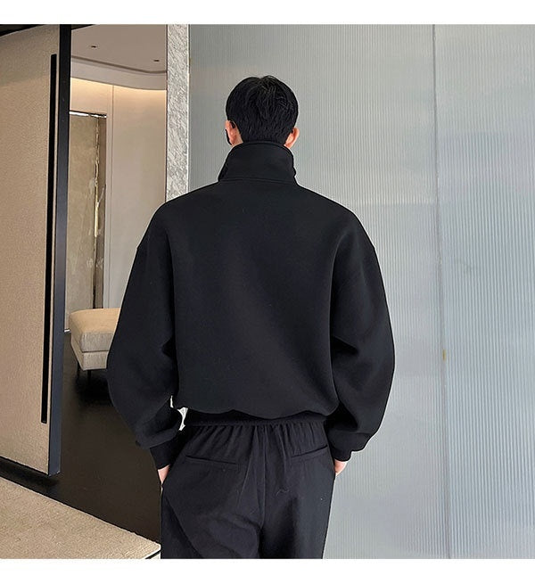 Anti-Wrinkle Air Layer Contrast Mosaic Sweater