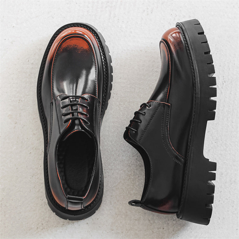 Thick-soled Casual Leather Shoes