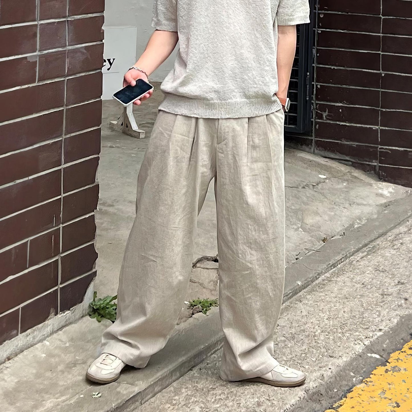 Wide-leg Suit Mopping Casual Pants