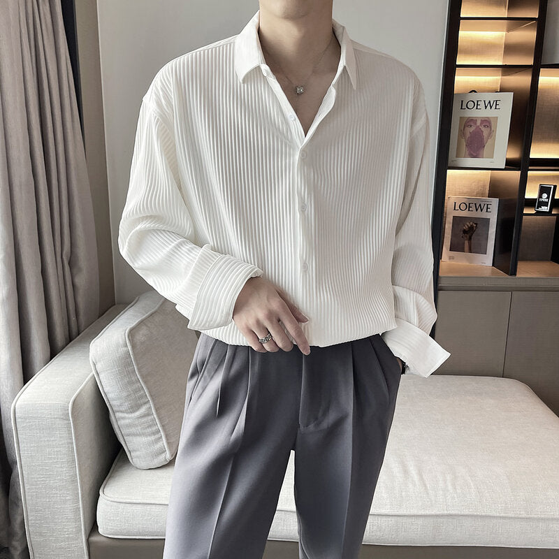 Lightly Cooked Wind White Shirt Dark Stripes Ruffian