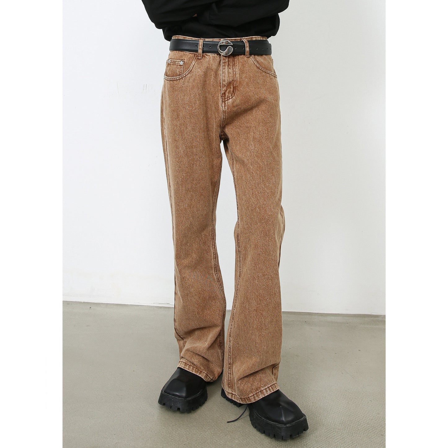 Retro Casual Loose Straight Flared Jeans