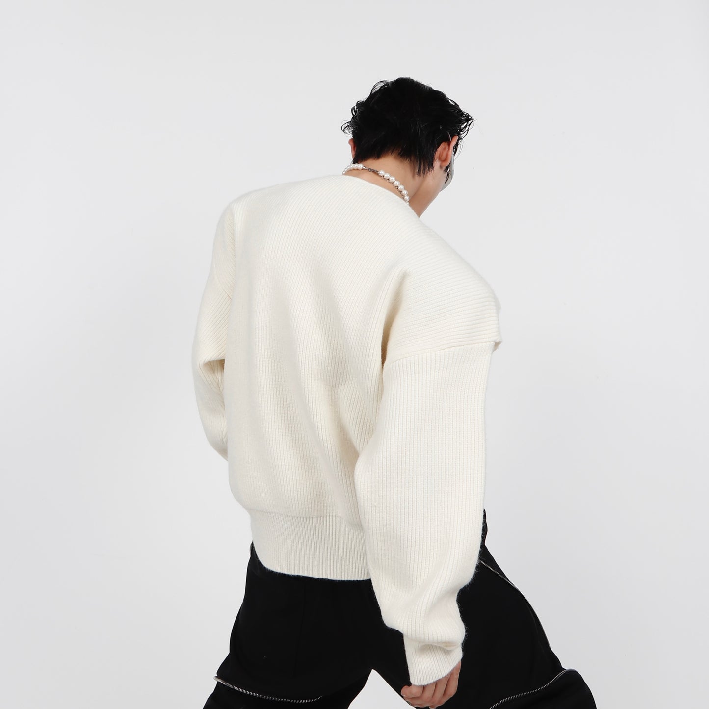 Metal Irregular Knitted Sweater