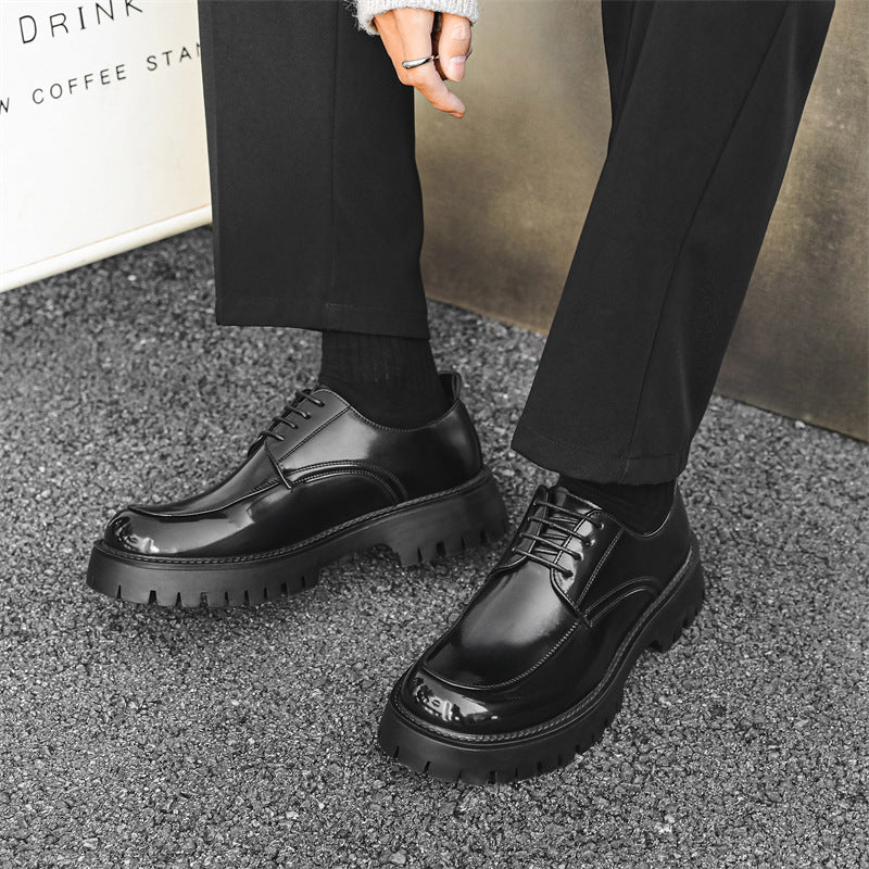 Thick-soled Casual Leather Shoes