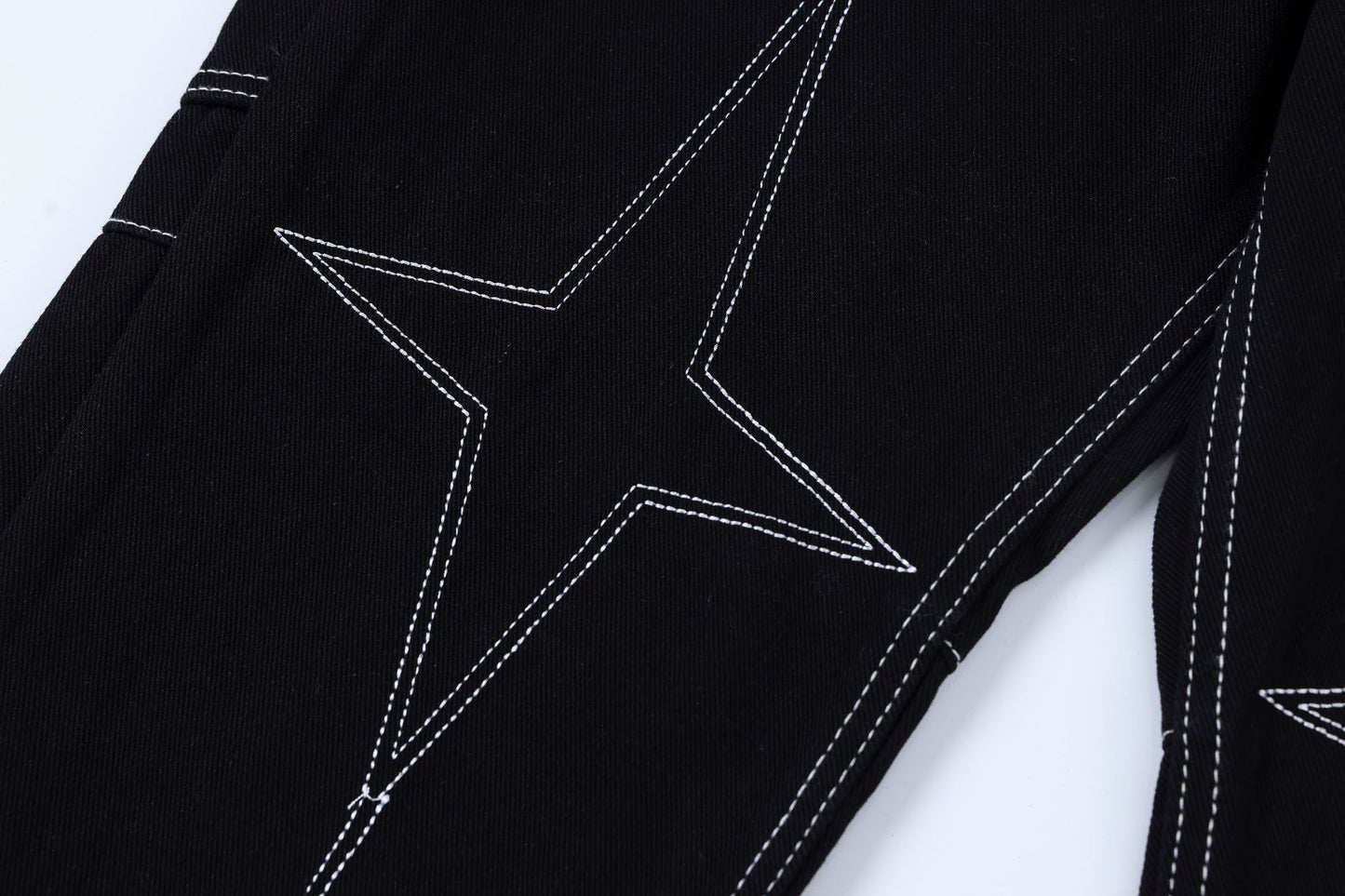 Street Washed and Worn Straight Jeans