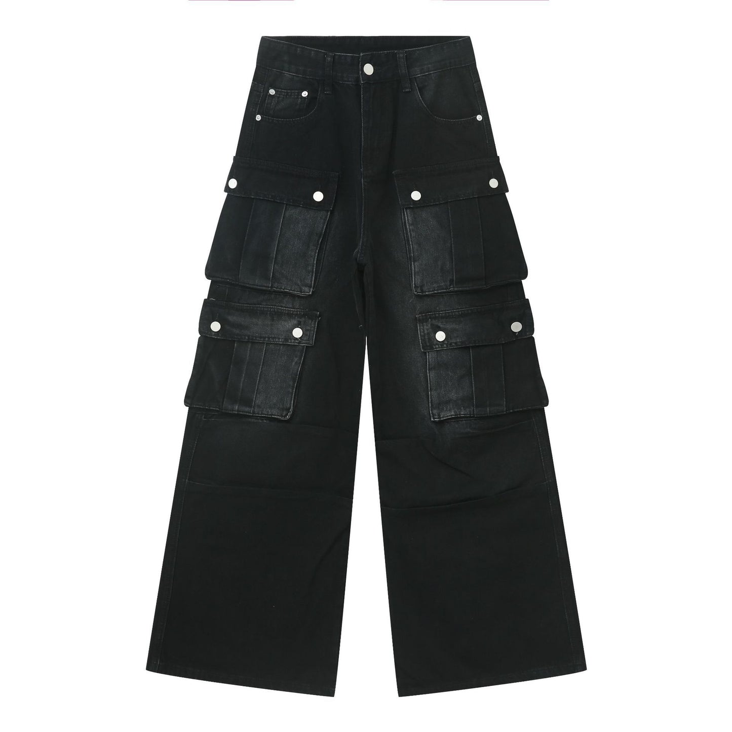 Retro Overalls High Street Loose Cargo Denim