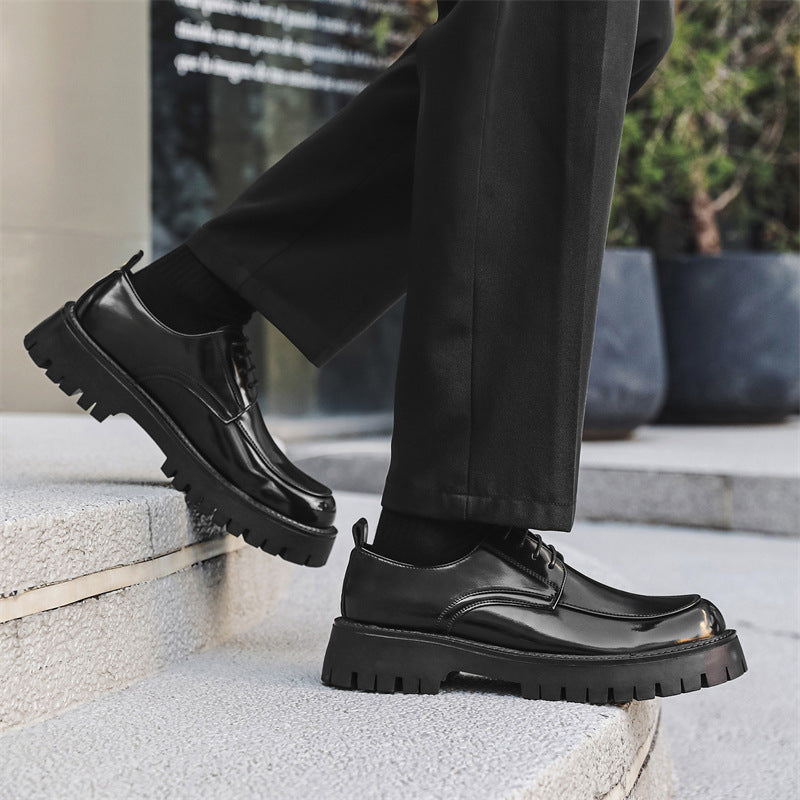 Thick-soled Casual Leather Shoes