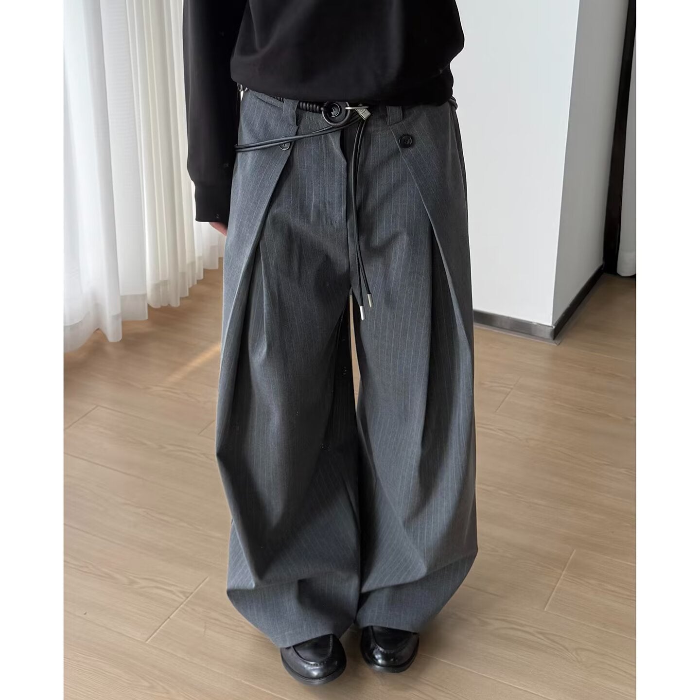 Draping Double Pleat Slacks