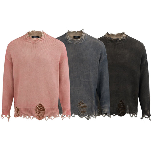 Old Cut Fake Two Pieces Loose Pullover