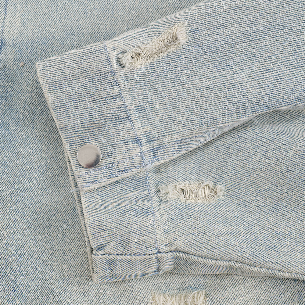 Punk Worn Out Denim Jacket