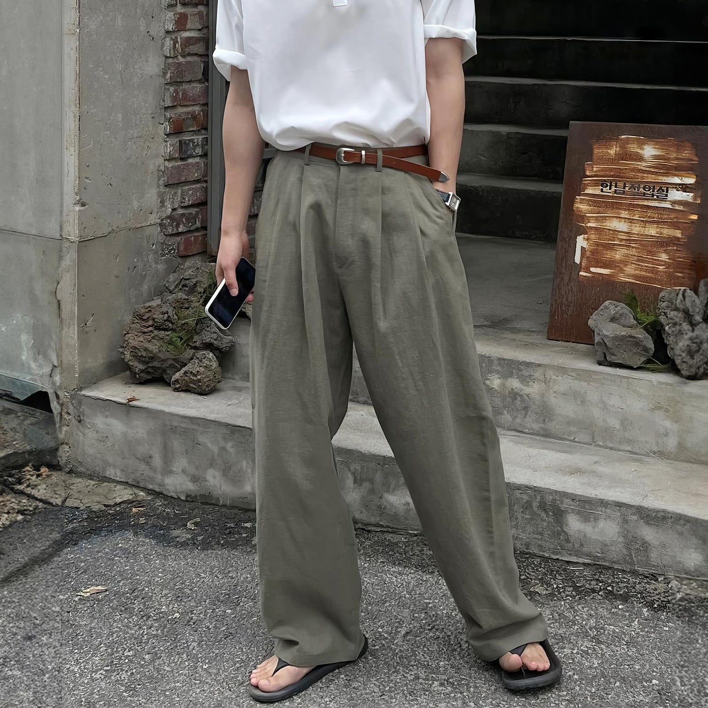 Wide-leg Suit Mopping Casual Pants