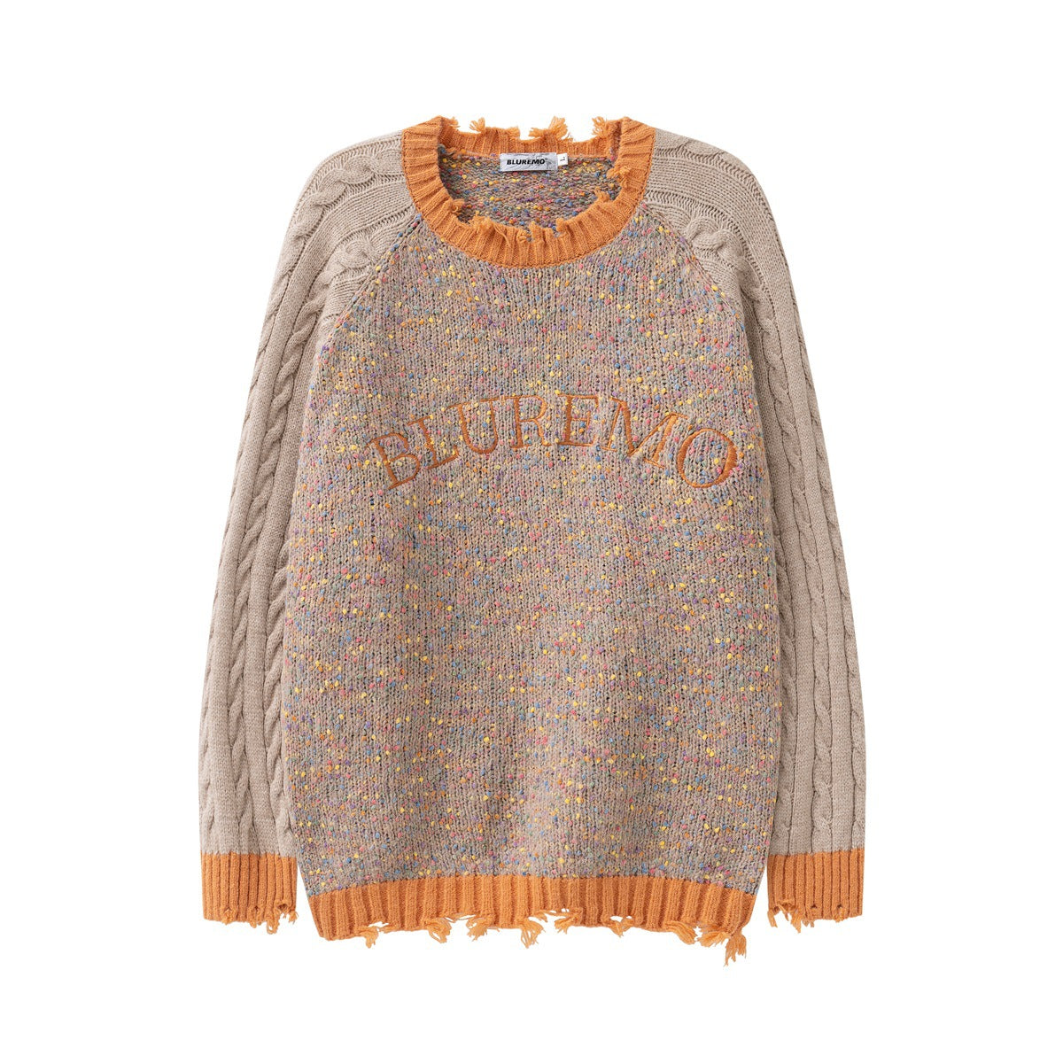 Patchwork Round Neck Dopamine Sweater (Unisex)