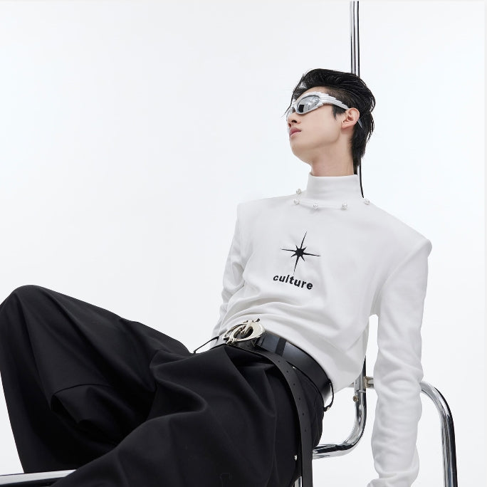 Stand-up Base Shirt Simple All-match Long Sleeves