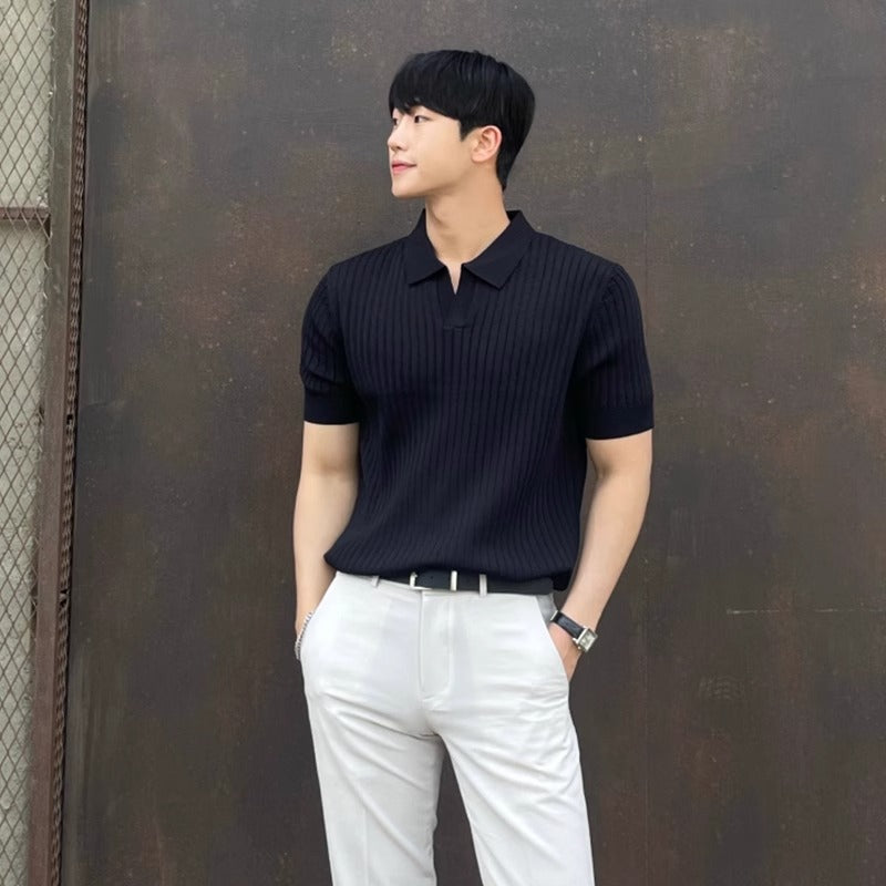 Sleeve POLO Knitted Top
