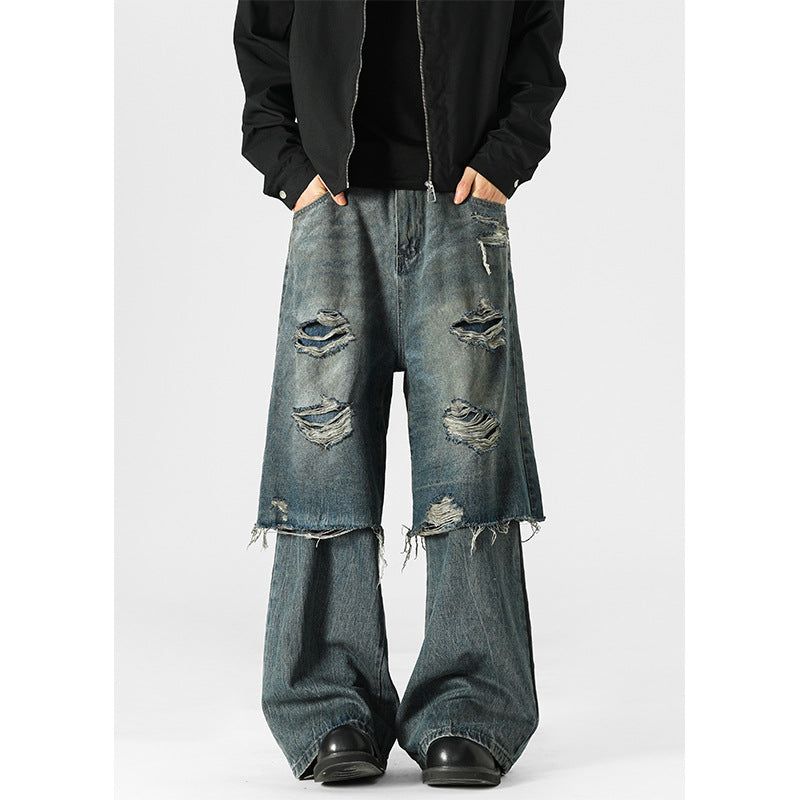 Damaged Layered Denim