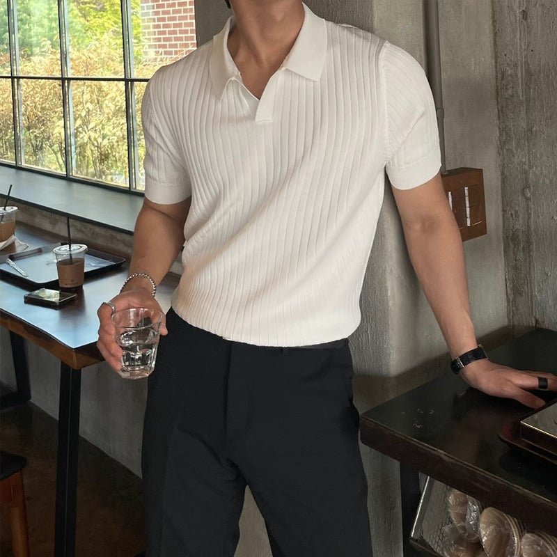 Sleeve POLO Knitted Top