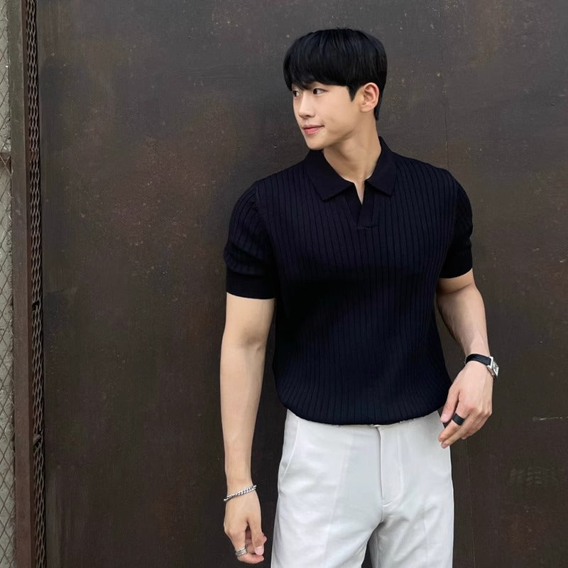 Sleeve POLO Knitted Top