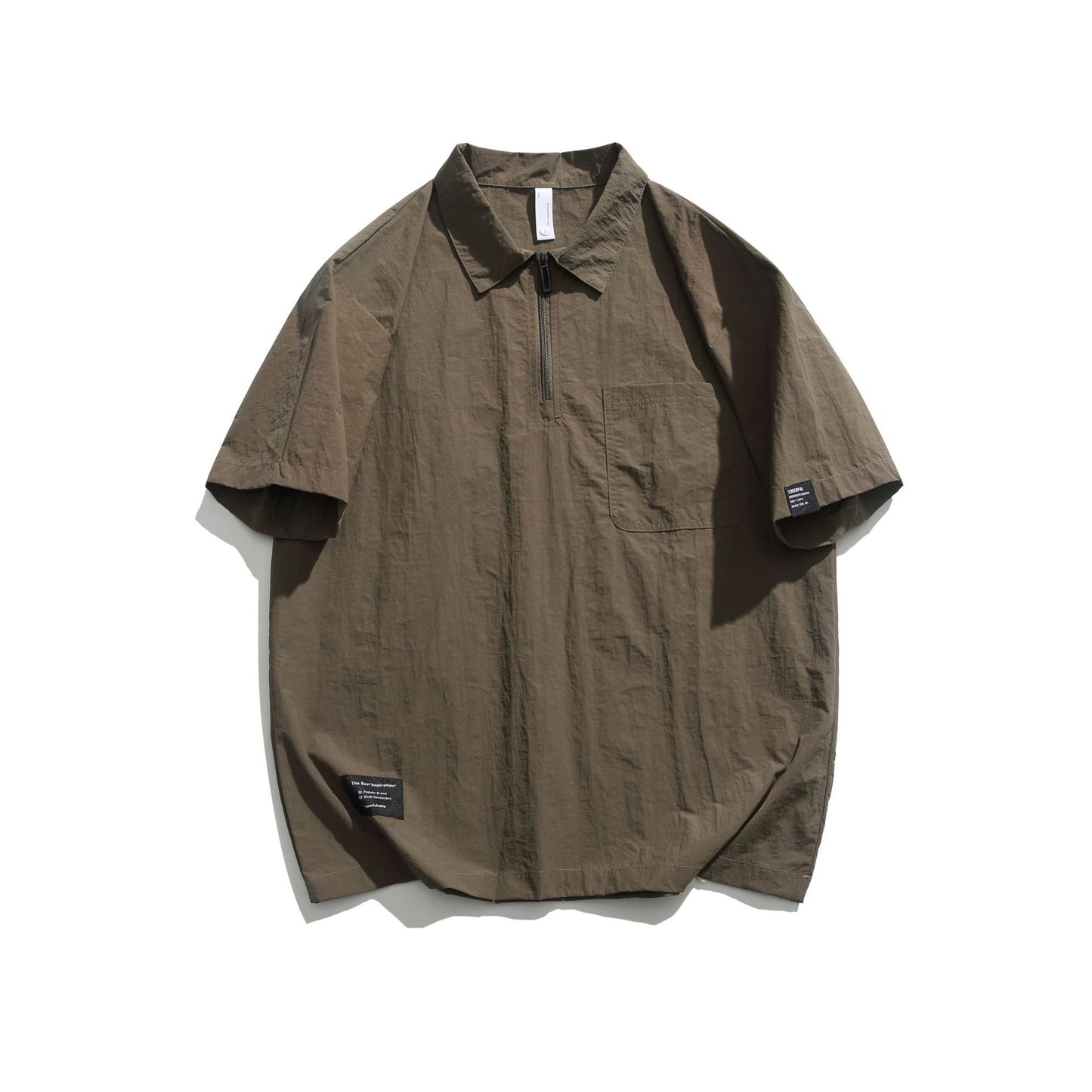 Unisex Cool Ice Silk Short Sleeve Retro Lapels T-shirt