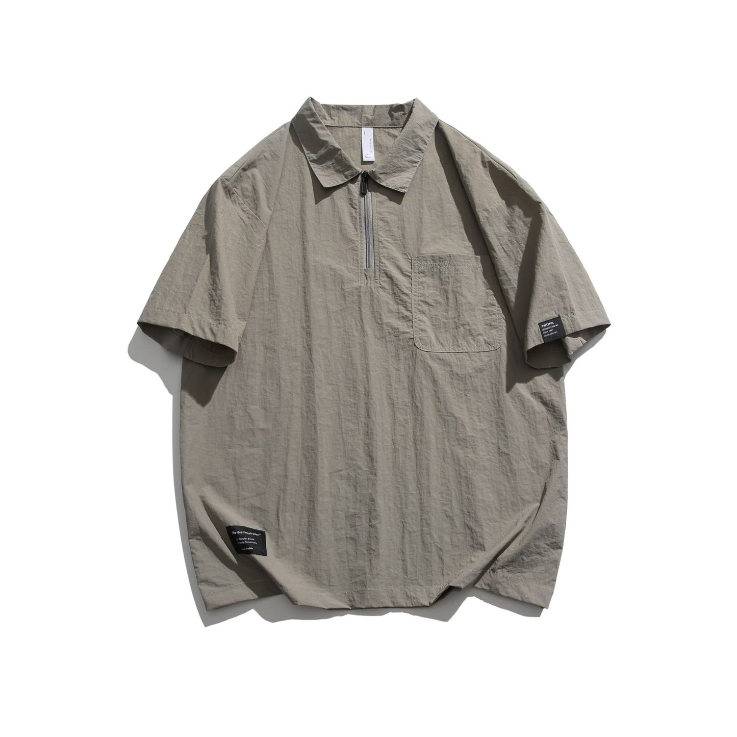 Unisex Cool Ice Silk Short Sleeve Retro Lapels T-shirt