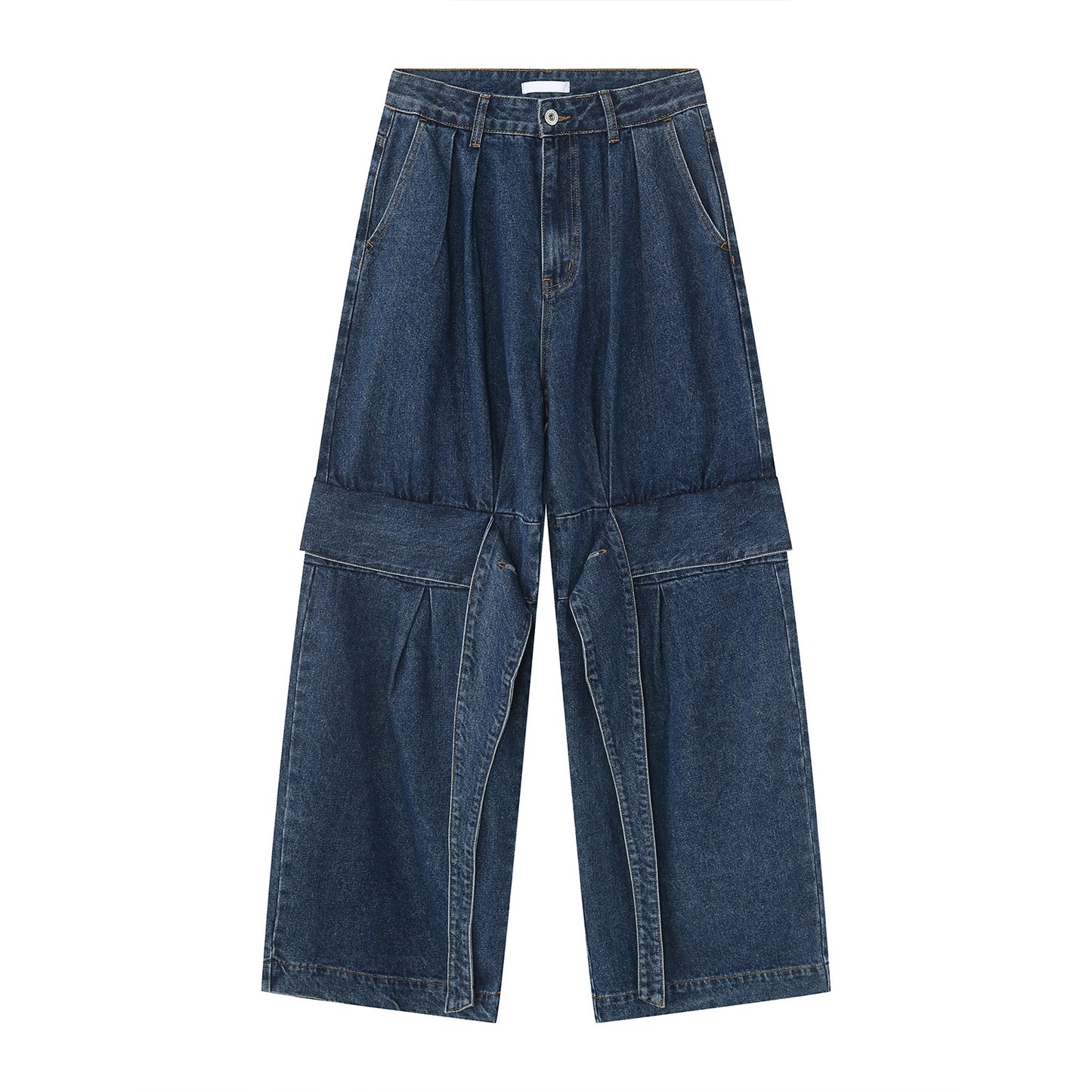 American Niche Deconstructed Loose Washed-out Jeans