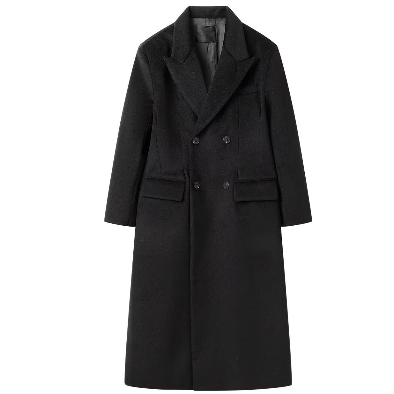 Long Woolen British Style Trench Coat Spring