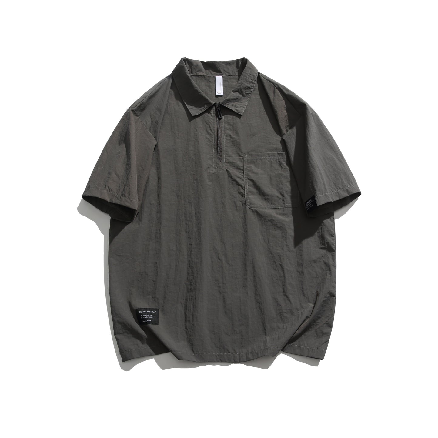Unisex Cool Ice Silk Short Sleeve Retro Lapels T-shirt