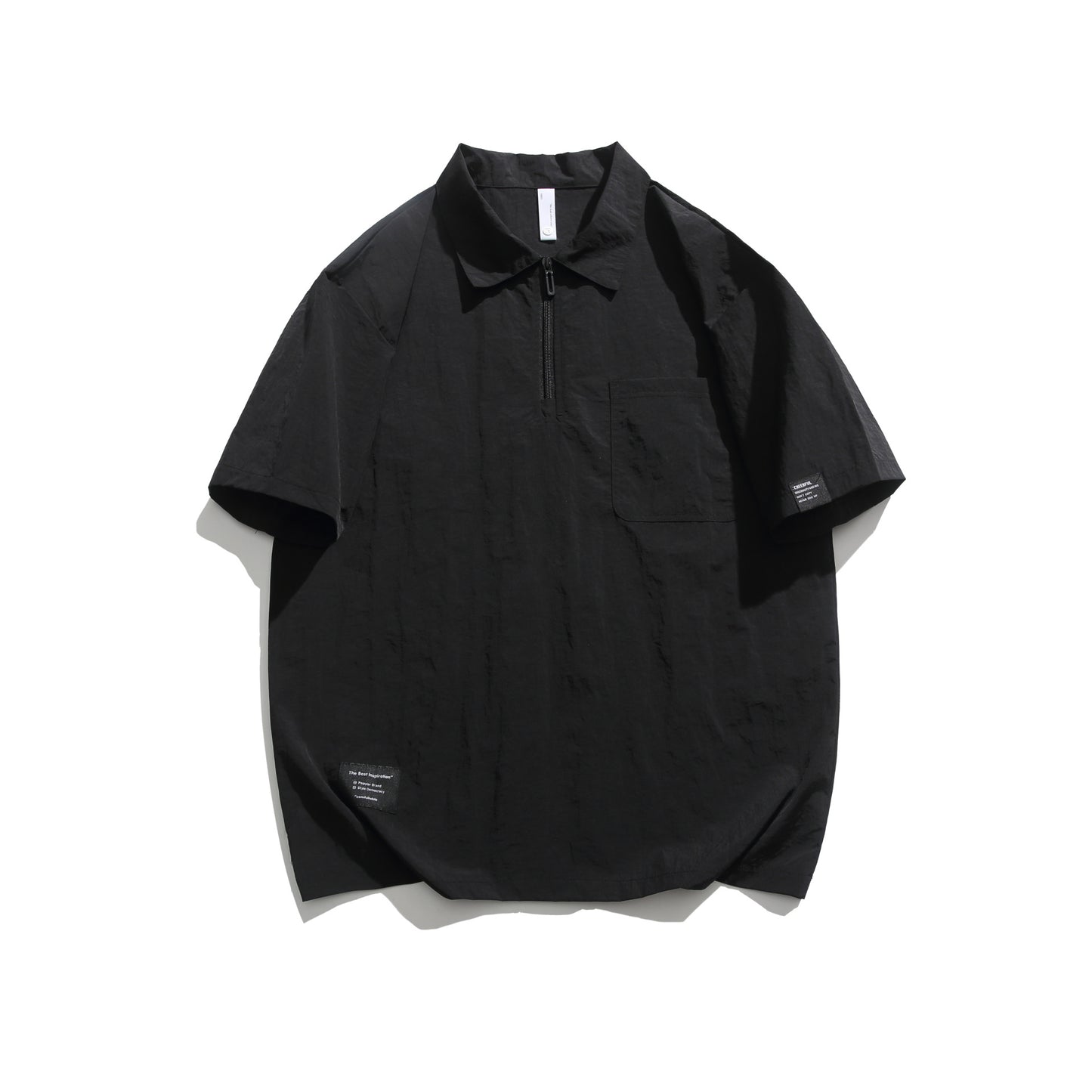 Unisex Cool Ice Silk Short Sleeve Retro Lapels T-shirt