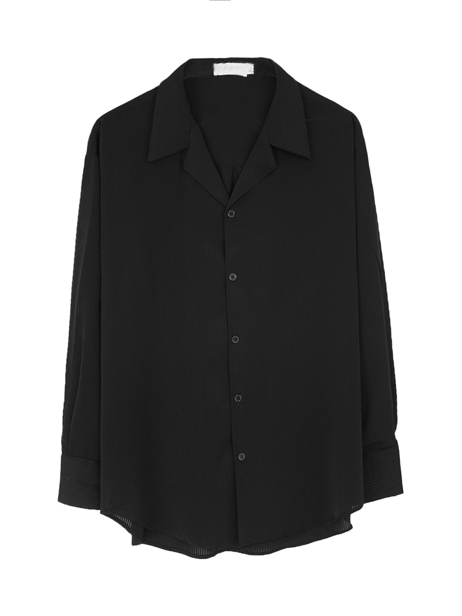 Simple Senior Drape Long-sleeved Shirt