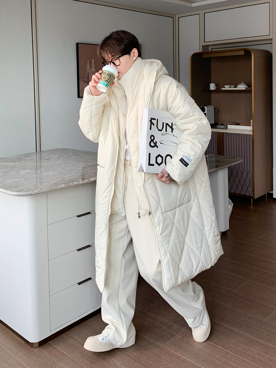 Splicing Layered Medium-length Dawn Coats