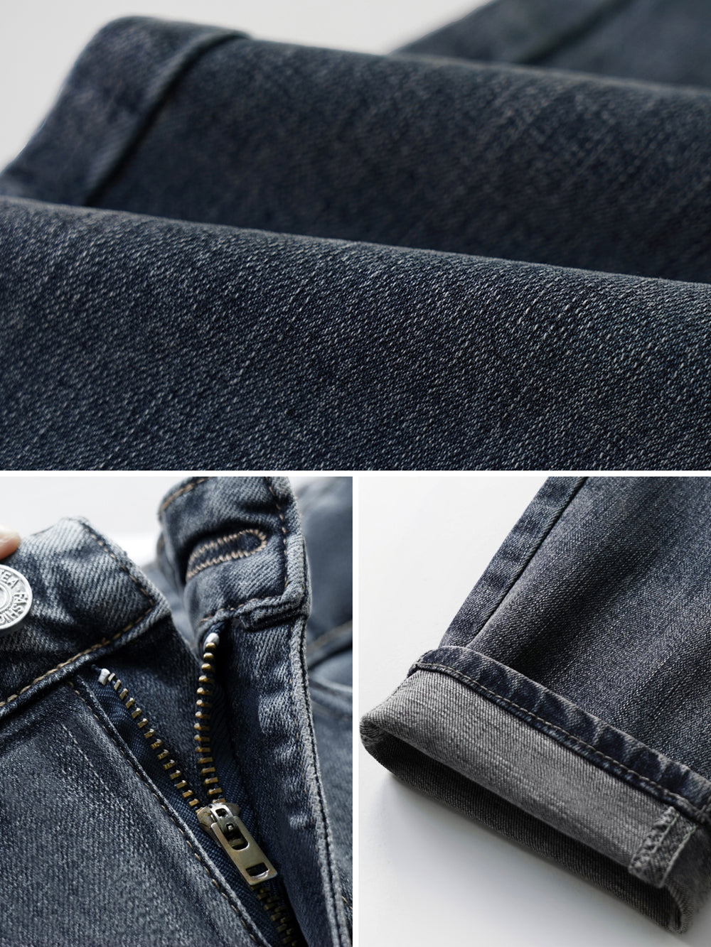 Slim Fit Nine Points Leisure Jeans