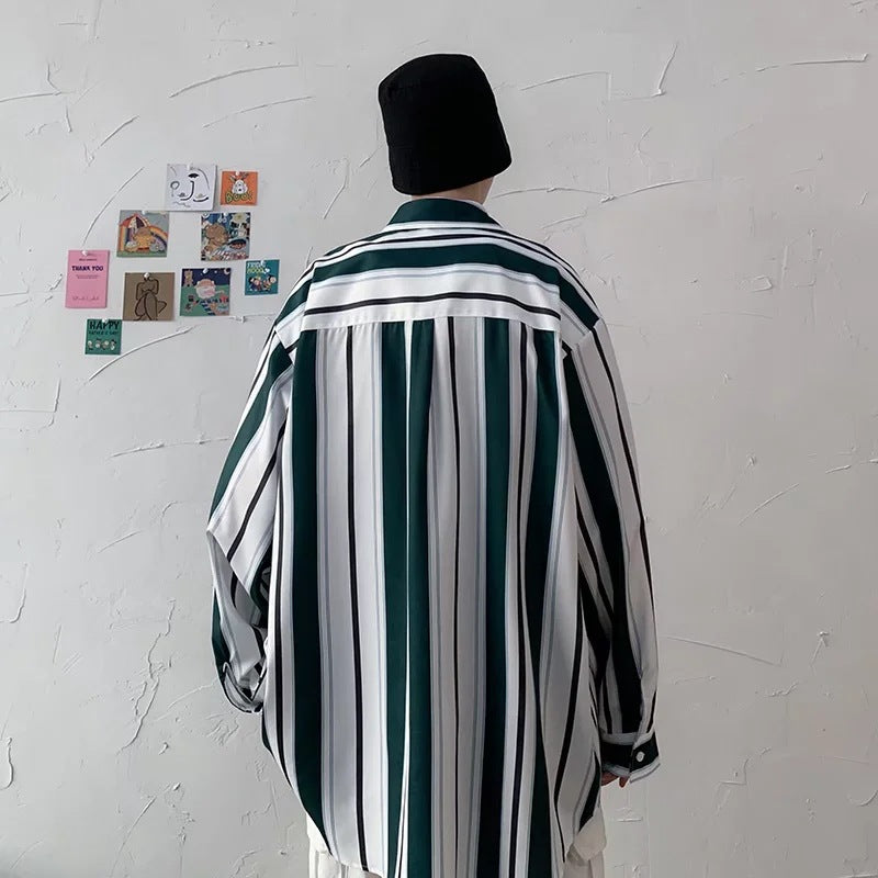 Retro Over-sized Striped Shirt