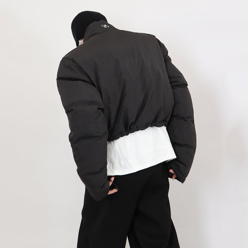 Stand-up Collar Short Waist Cotton Jacket