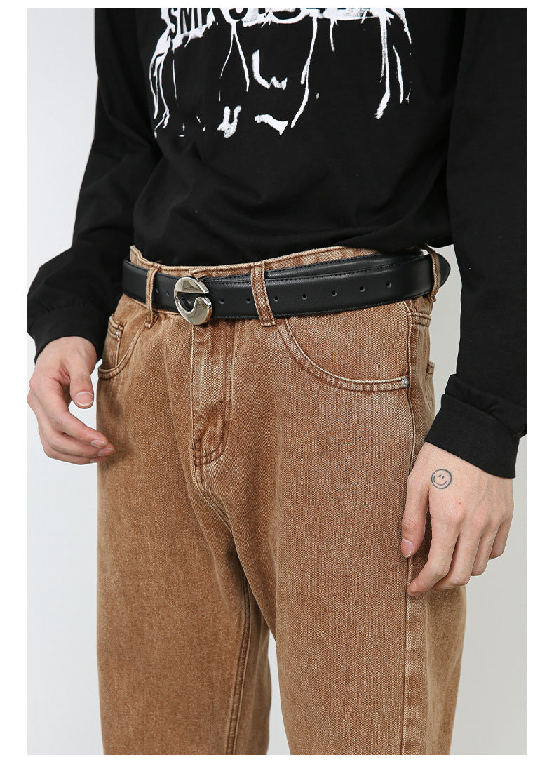 Retro Casual Loose Straight Flared Jeans