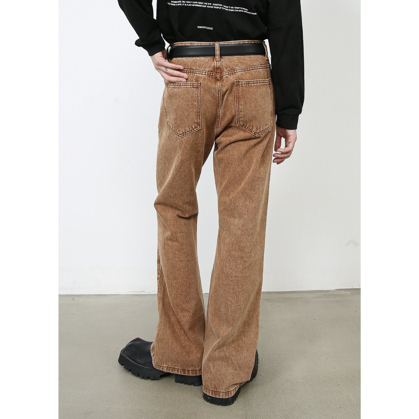 Retro Casual Loose Straight Flared Jeans