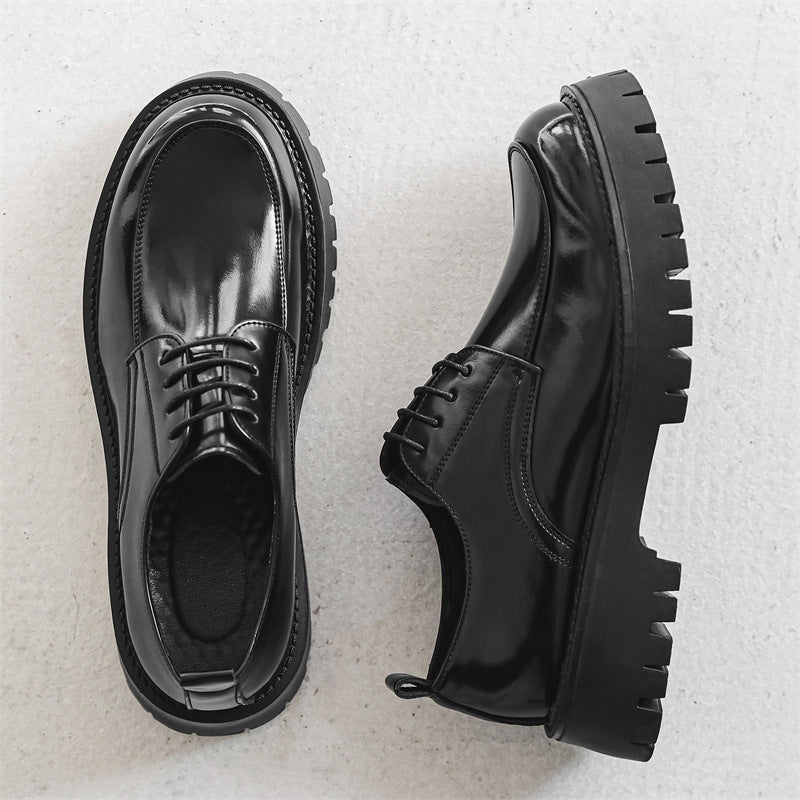 Thick-soled Casual Leather Shoes