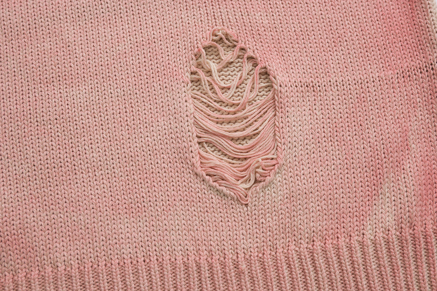 Old Cut Fake Two Pieces Loose Pullover