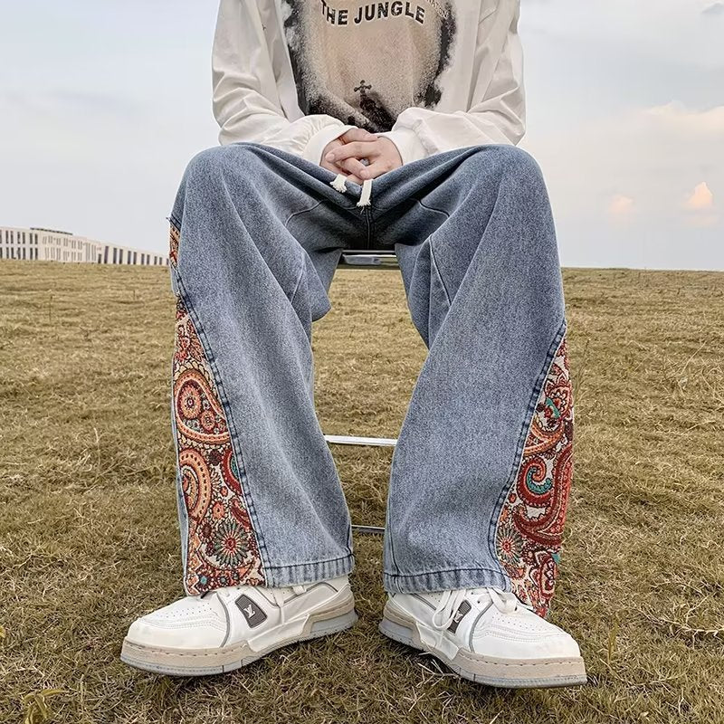 Fall Thin Ripped Jeans Retro