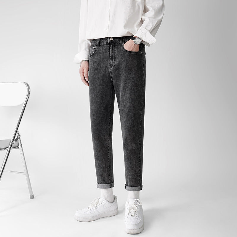 Slim Fit Nine Points Leisure Jeans