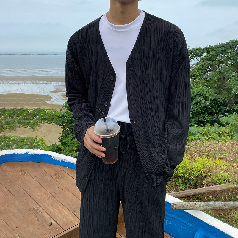 Loose Drape Pleated Pajama(TOP)