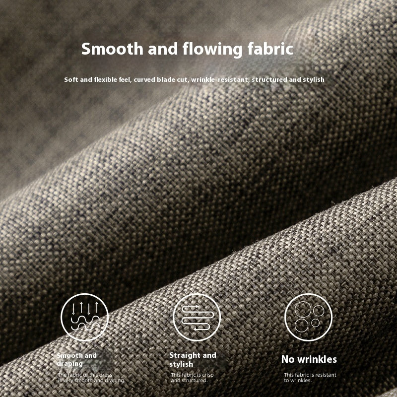 Cross Tuck Draping Casual Slacks