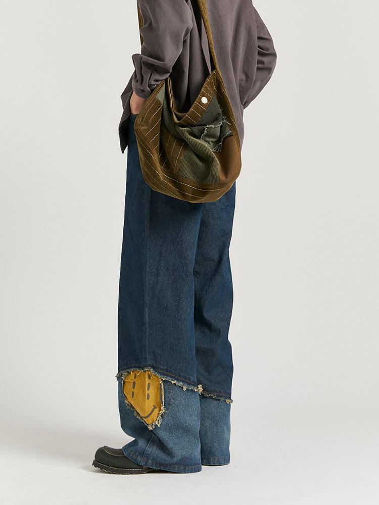 Vintage Niche Patchwork Jeans Man