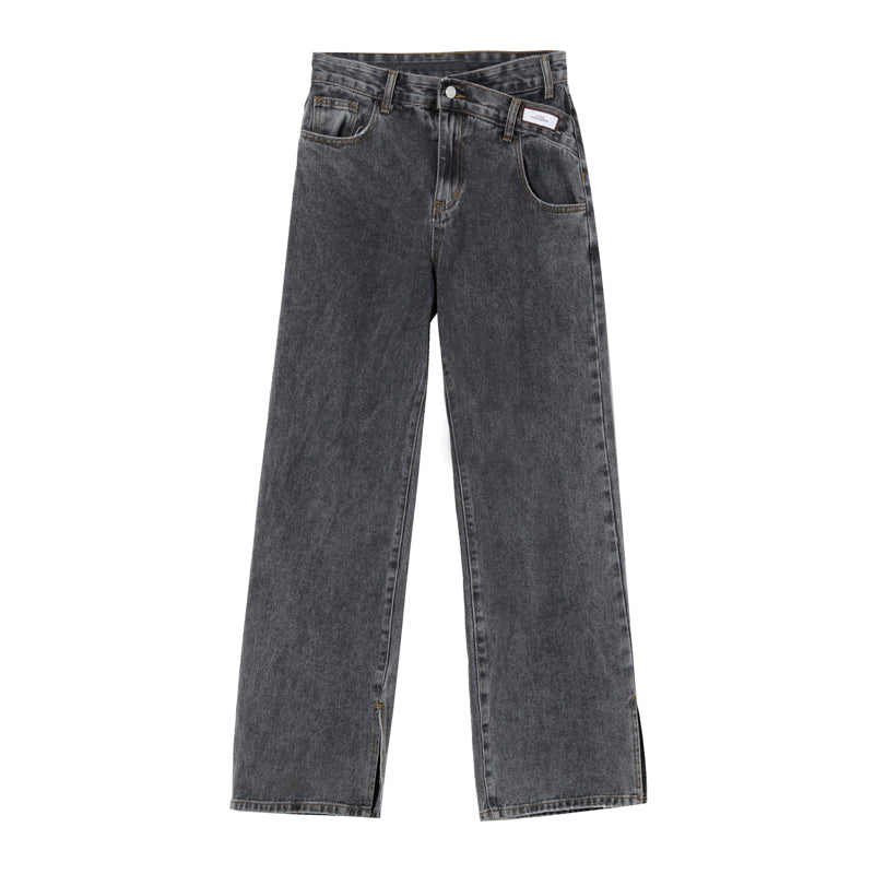 Loose High Waist Casual Split Flared Pants