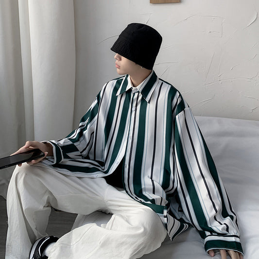 Retro Over-sized Striped Shirt