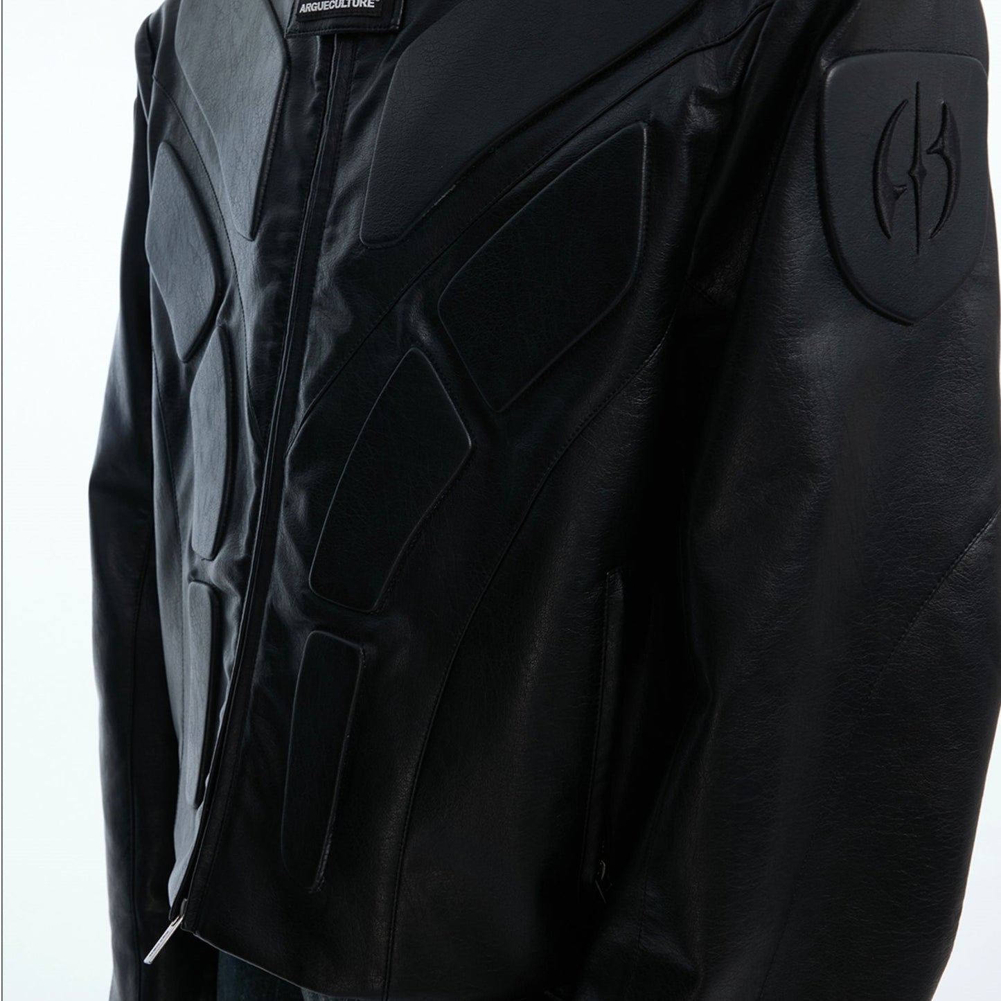 Three-dimensional Relief Deconstruction Stand Collar Profile Jacket Coat