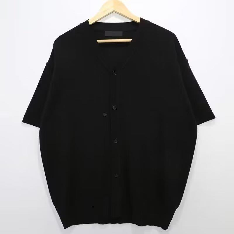 Vintage knitted short-sleeve cardigan